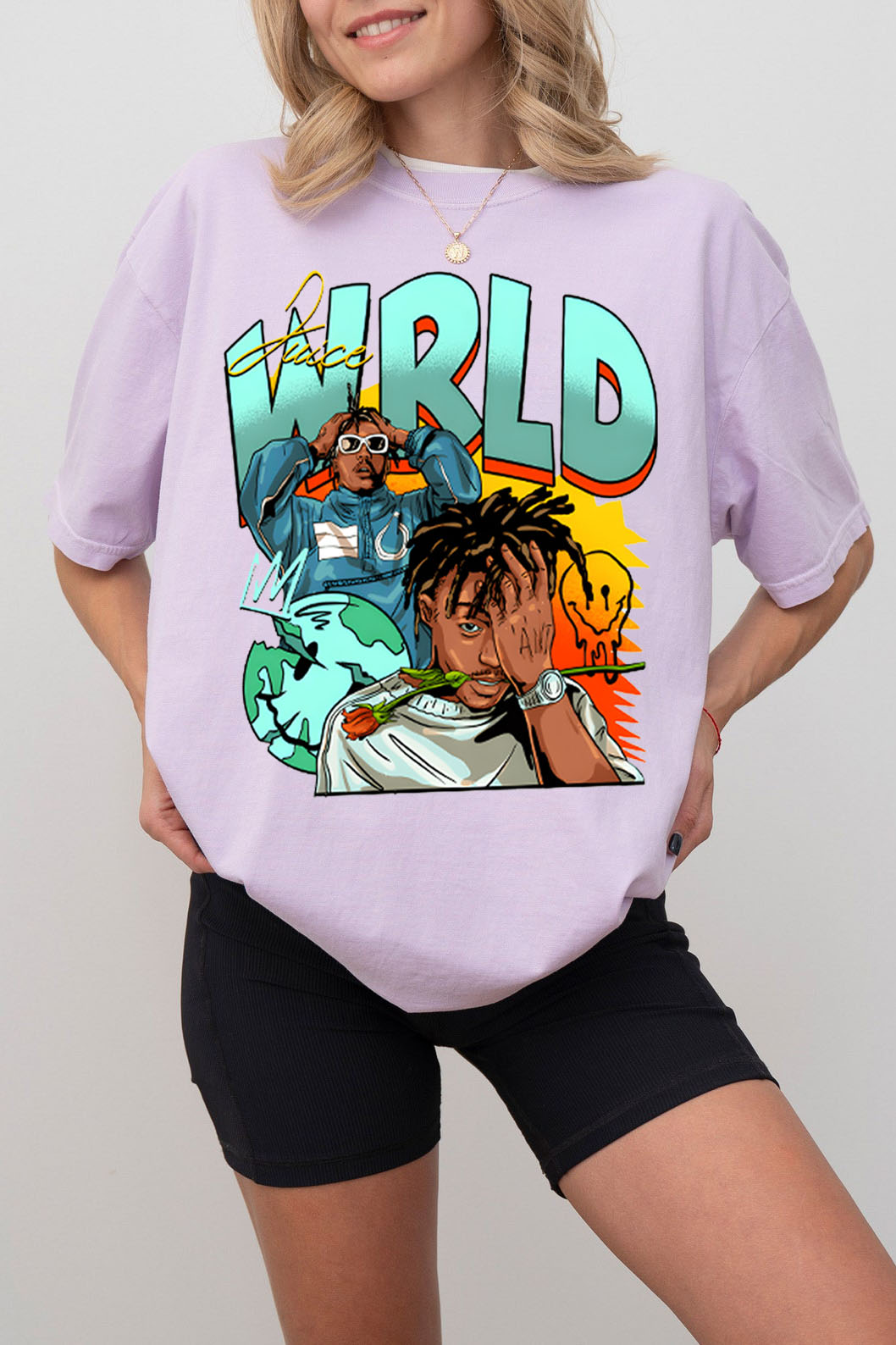 Juice World fans color block ladies short sleeve t-shirt