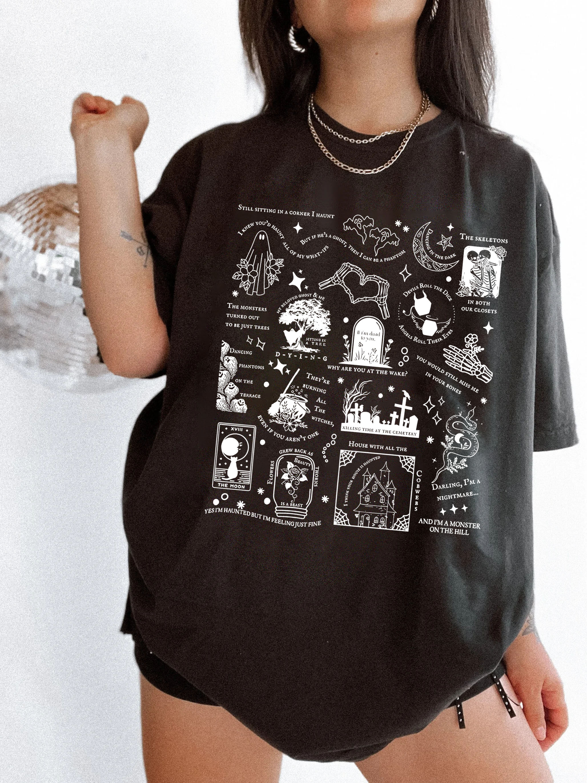 Spooky Halloween Season Song Lyrics Tee For Women