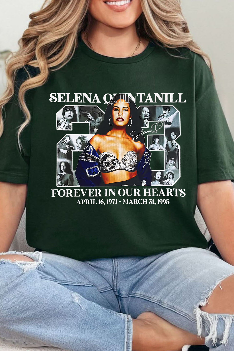 selena Print Short Sleeve T-Shirt