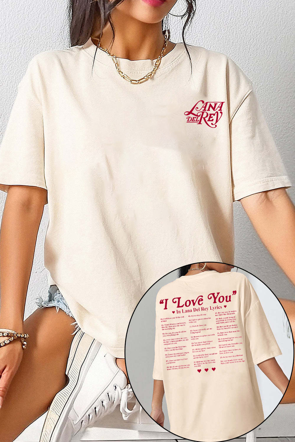 Lana Del Rey – I Love You Tee  For Women