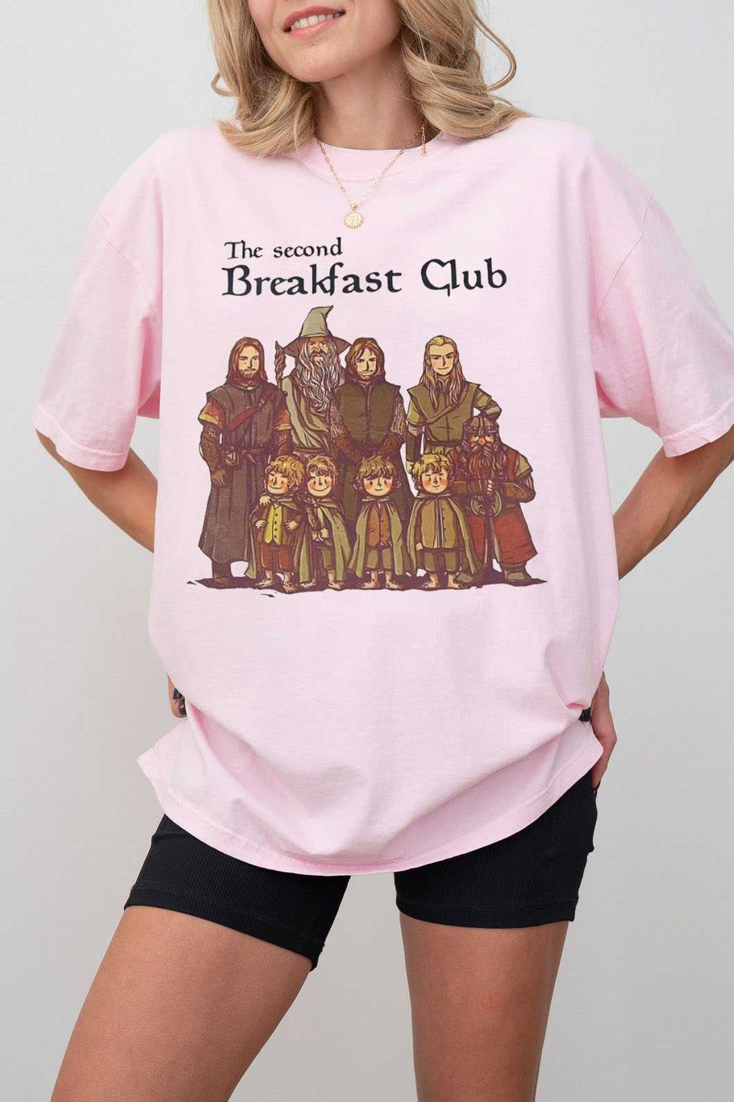 The Lord of the Rings cartoon ladies short-sleeved loose T-shirt