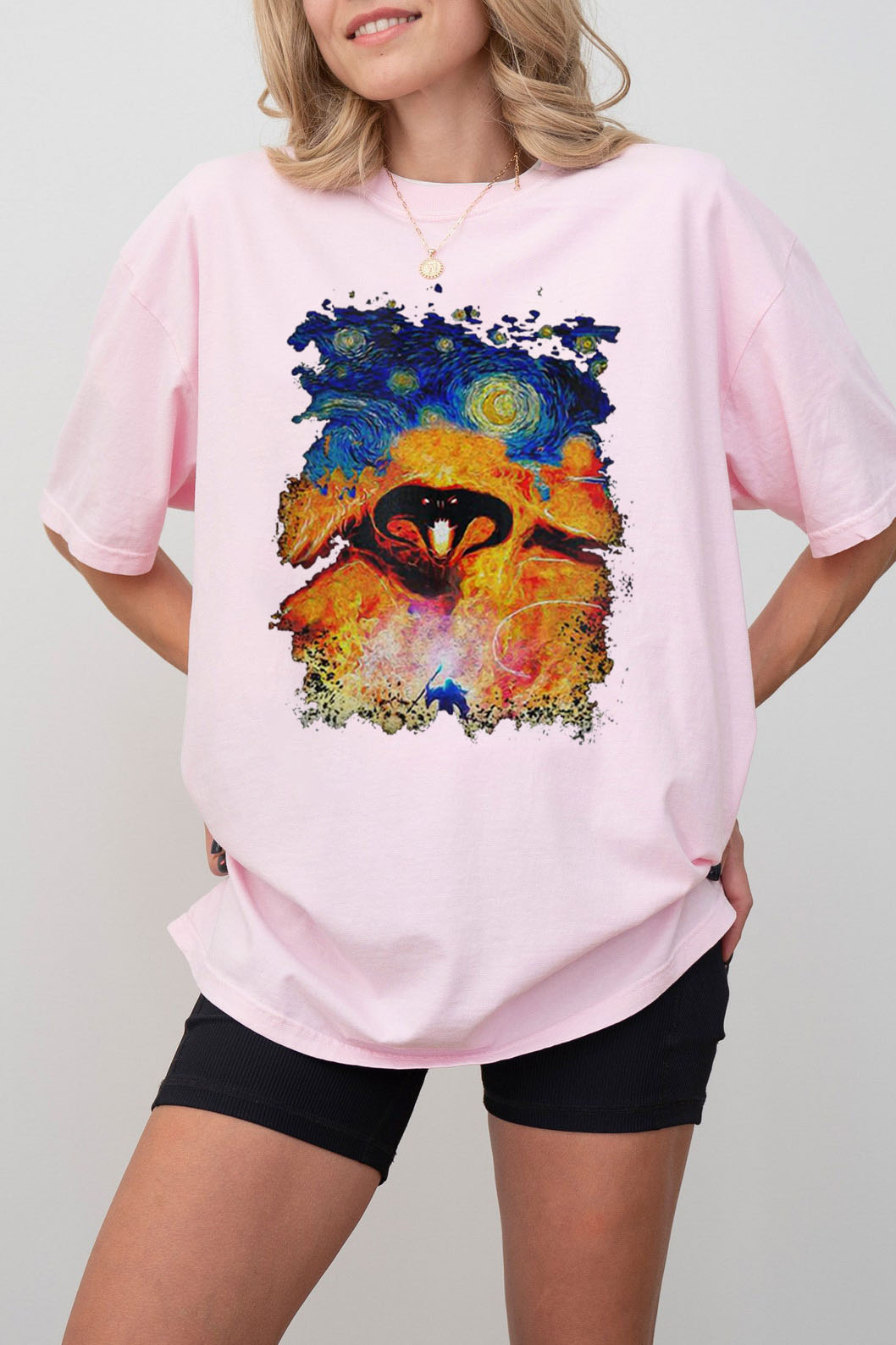 Balrog Starry Night LOTR Vintage Shirt