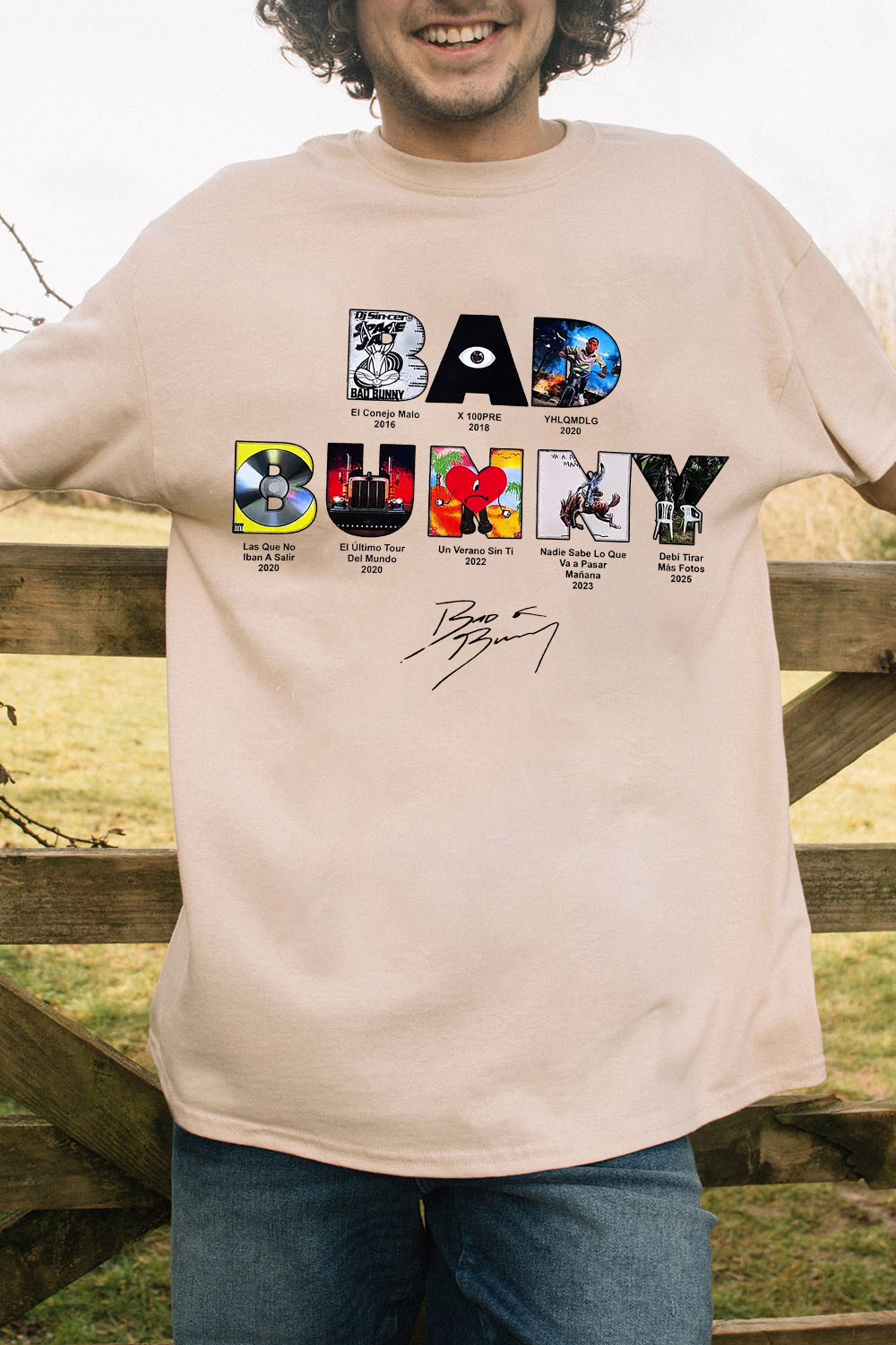 badbunny albums men's t-shirt