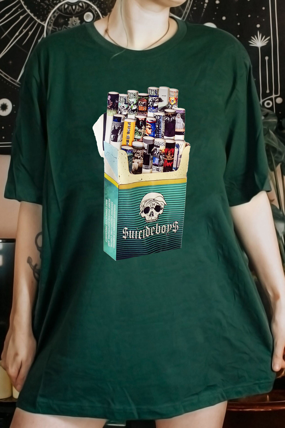 $uicideboy$ cigarette box print T-shirt