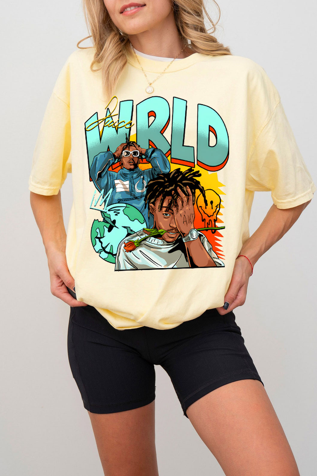 Juice World fans color block ladies short sleeve t-shirt