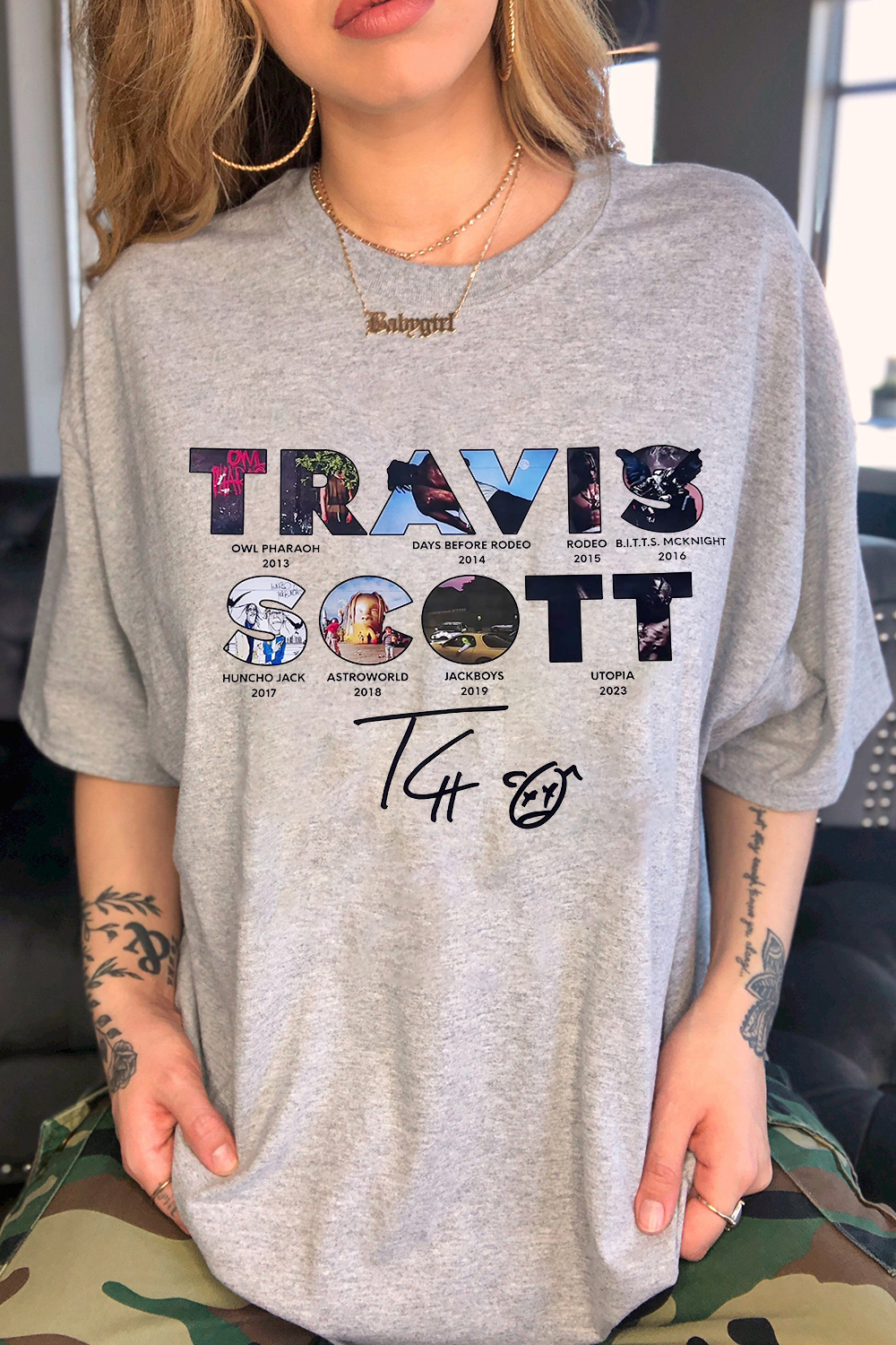 Travisscott personalized round neck T-shirt