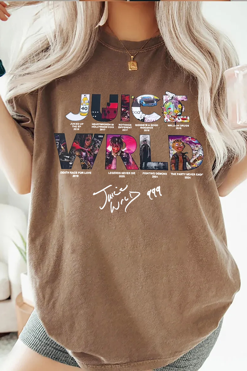 WRLD letter print ladies short-sleeved T-shirt