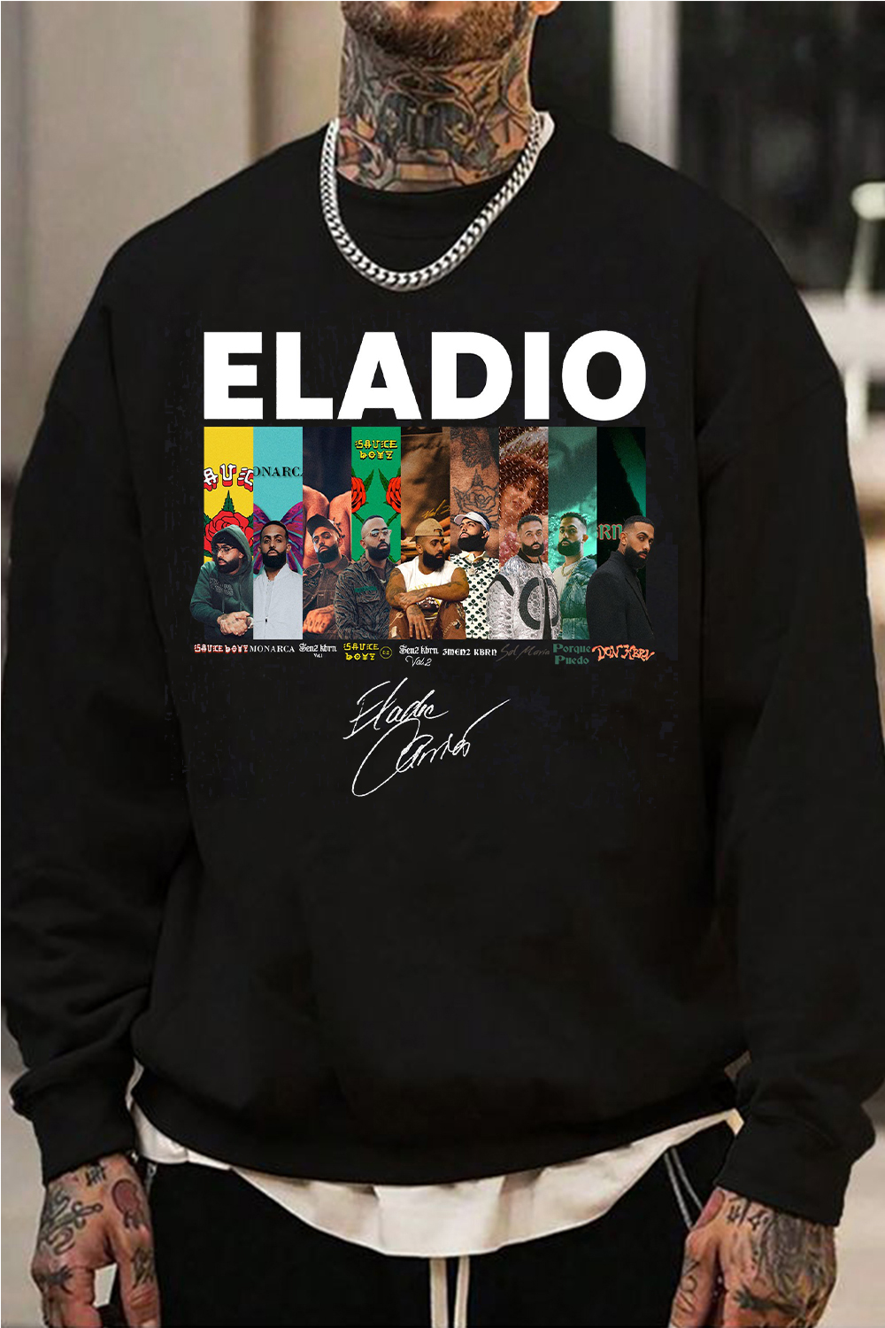 Graphic Album Eladio Shirt, Eladio Carrión Sweatshirt