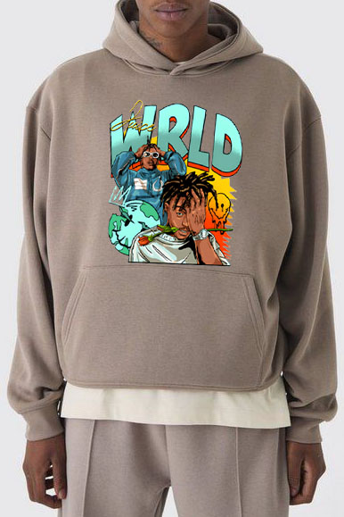 Juice World fans color block  Hoodie For Men
