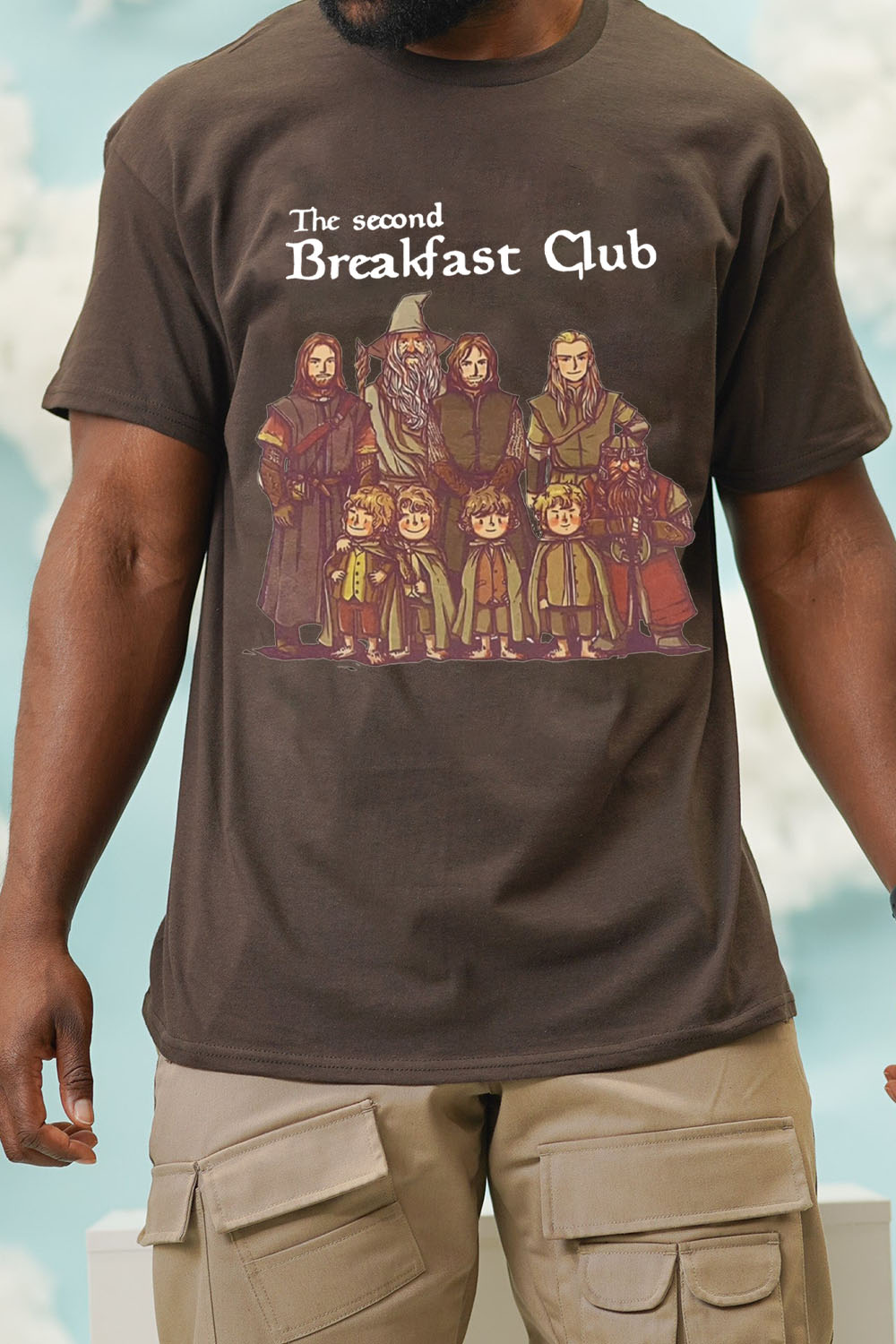 Lord of the Rings cartoon casual men's printed short-sleeved loose T-shirt