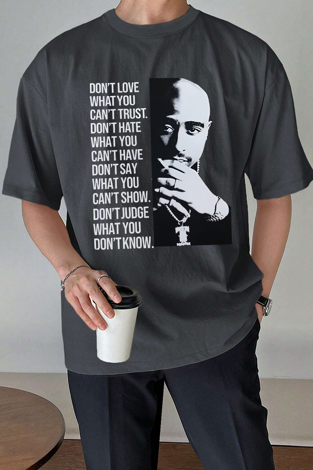 Tupac Portrait Tee For Men