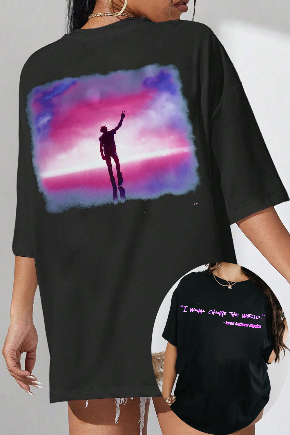 juicewrld 2-sided printed WoMen TEE