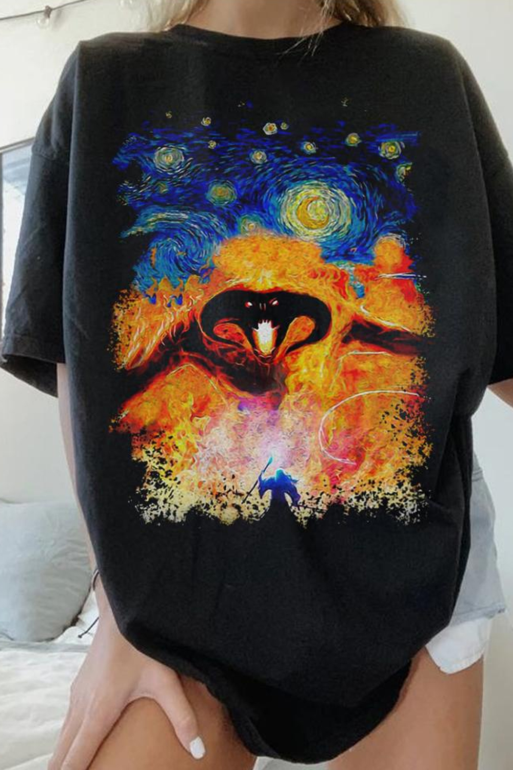 Balrog Starry Night LOTR Vintage Shirt