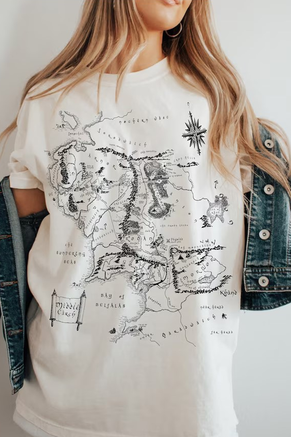 LOTR Middle Earth Map Vintage Shirt
