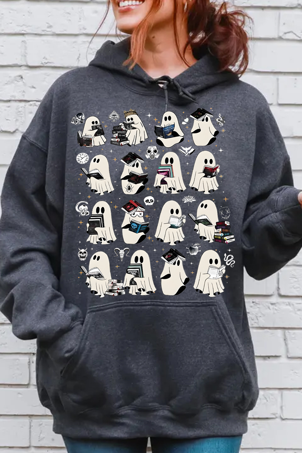 Ghost Reading Dark Romance Novels hoodies