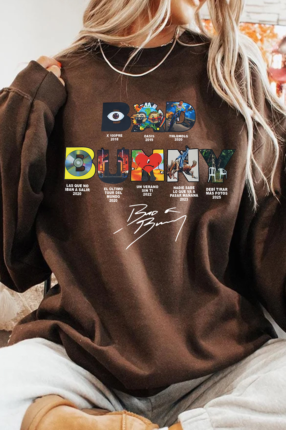 Bad Bunny Concert DTML Album Sweatshirt For WoMen