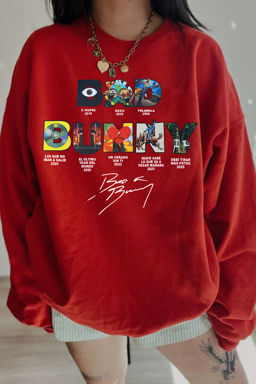 Bad Bunny Concert DTML Album Sweatshirt For WoMen