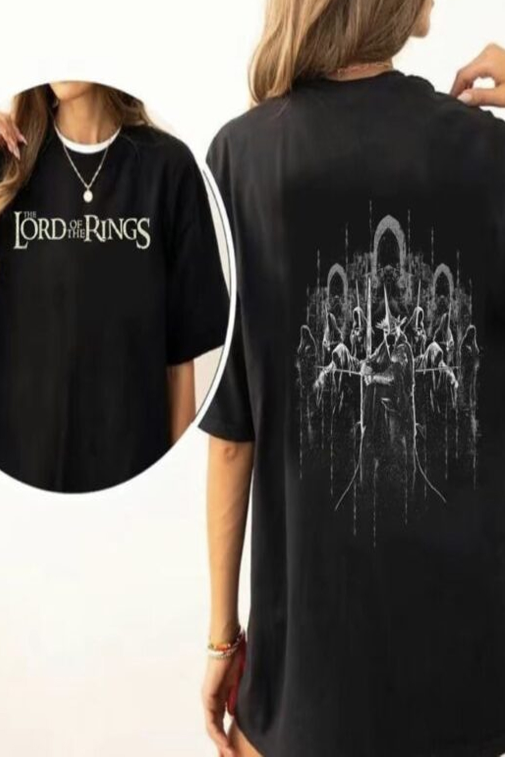 LOTR Middle Earth Hobitton Lord of The Rings 2 Sides Vintage Shirt