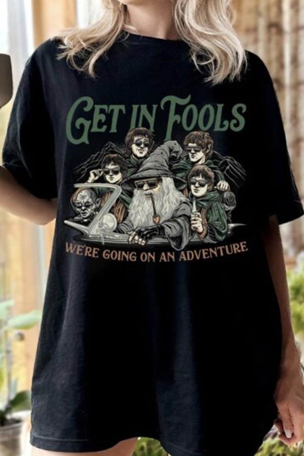 LOTR Get In Fools Funny Meme Vintage T-Shirt