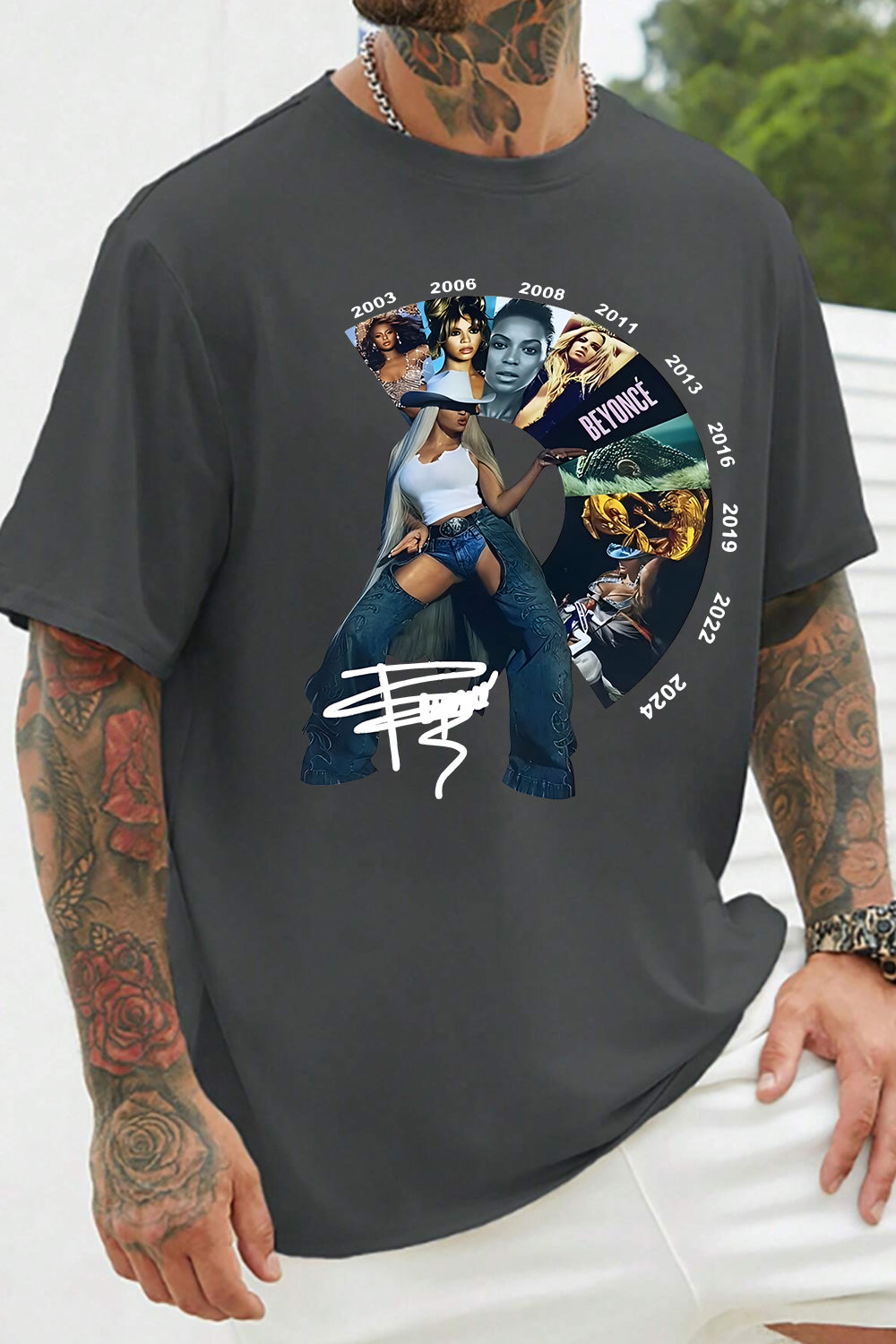 Beyonc�� Carter Cowboy Tour Album Tee For Men