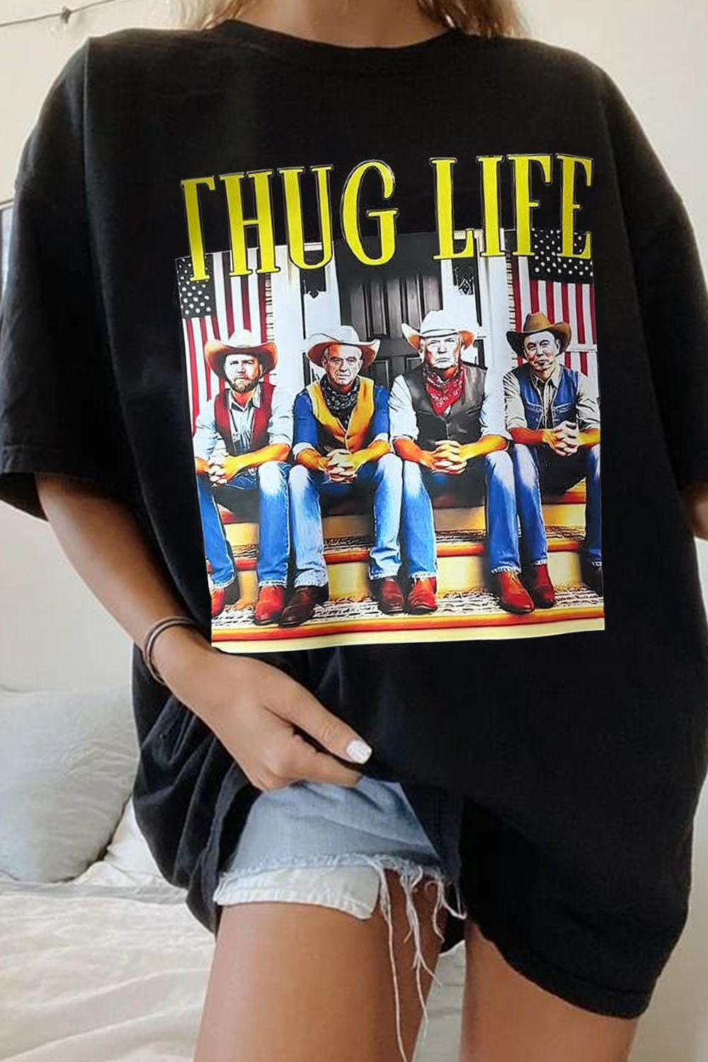 Social Personality Letter Print Round Neck Short Sleeve T-Shirt