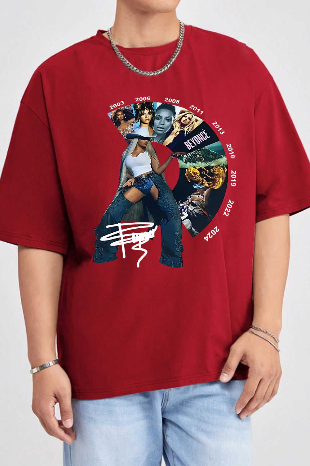 Beyonc�� Carter Cowboy Tour Album Tee For Men