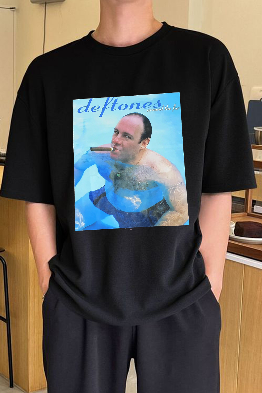 Personalized Funny Singer Print Round Neck Casual Short Sleeve T-Shirt