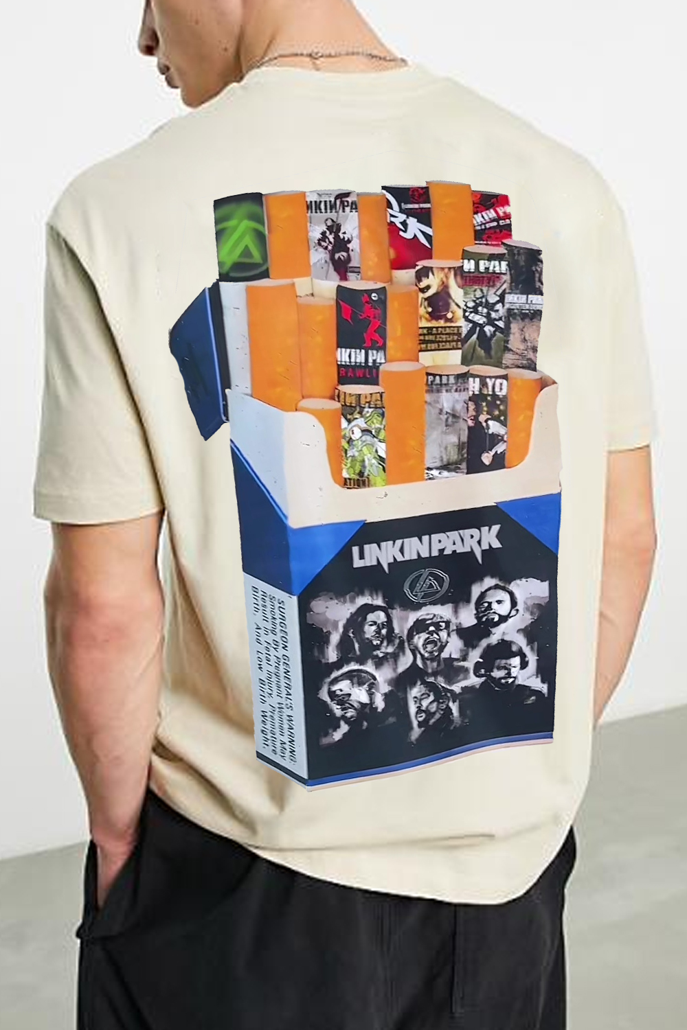 Personalized Front And Back Printed Round Neck Casual Short-Sleeved T-Shirt