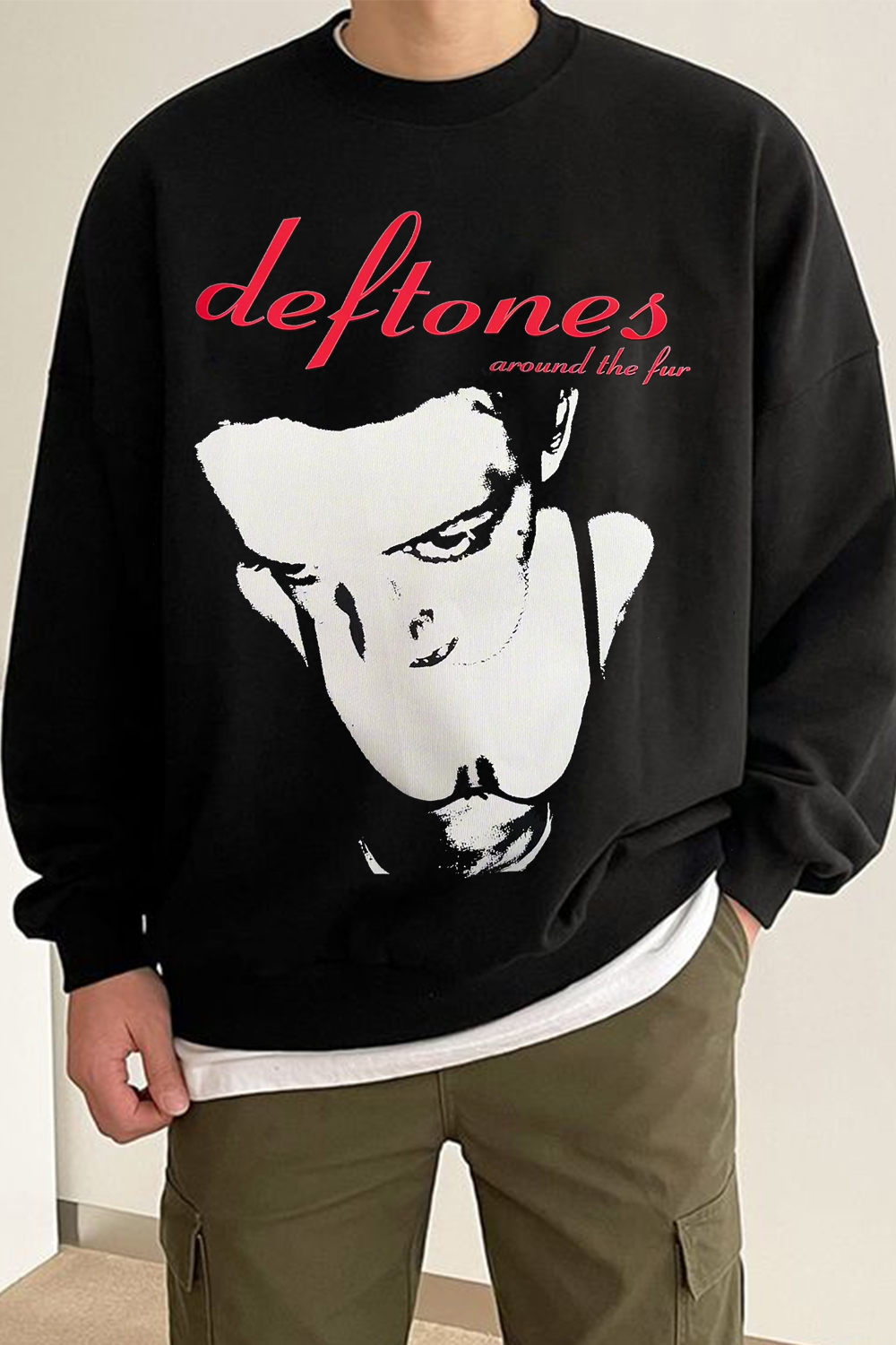 Artist Letter Printed Round Neck Casual Long Sleeve Sweatshirt