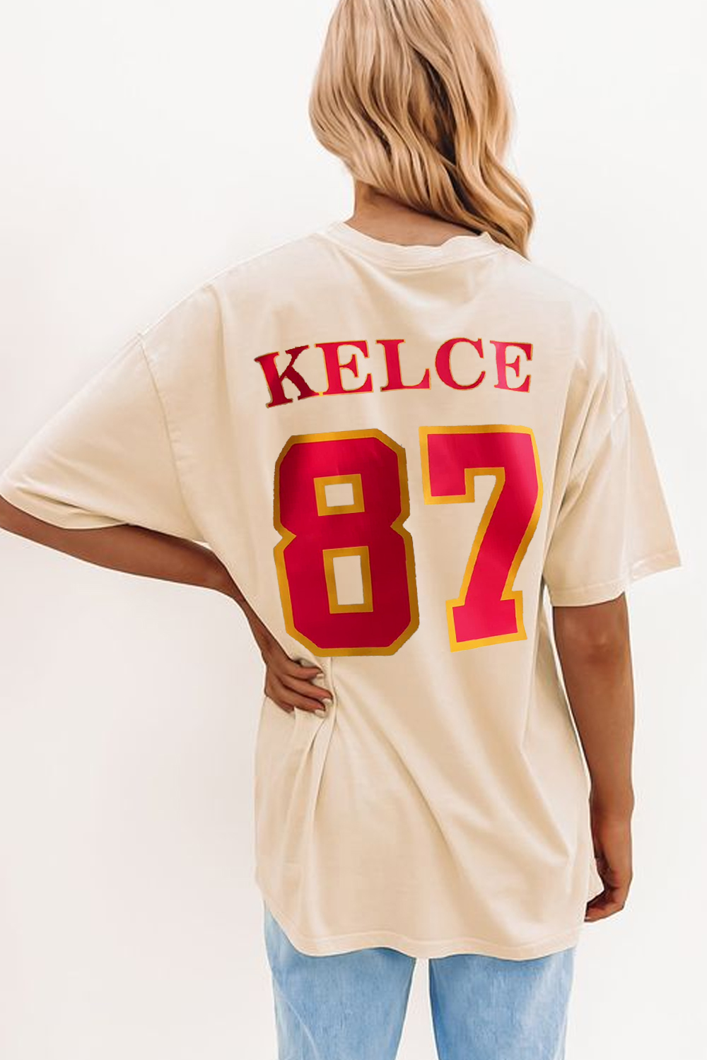 Celebrity Personalized Front And Back Print Round Neck Casual Short Sleeve T-Shirt