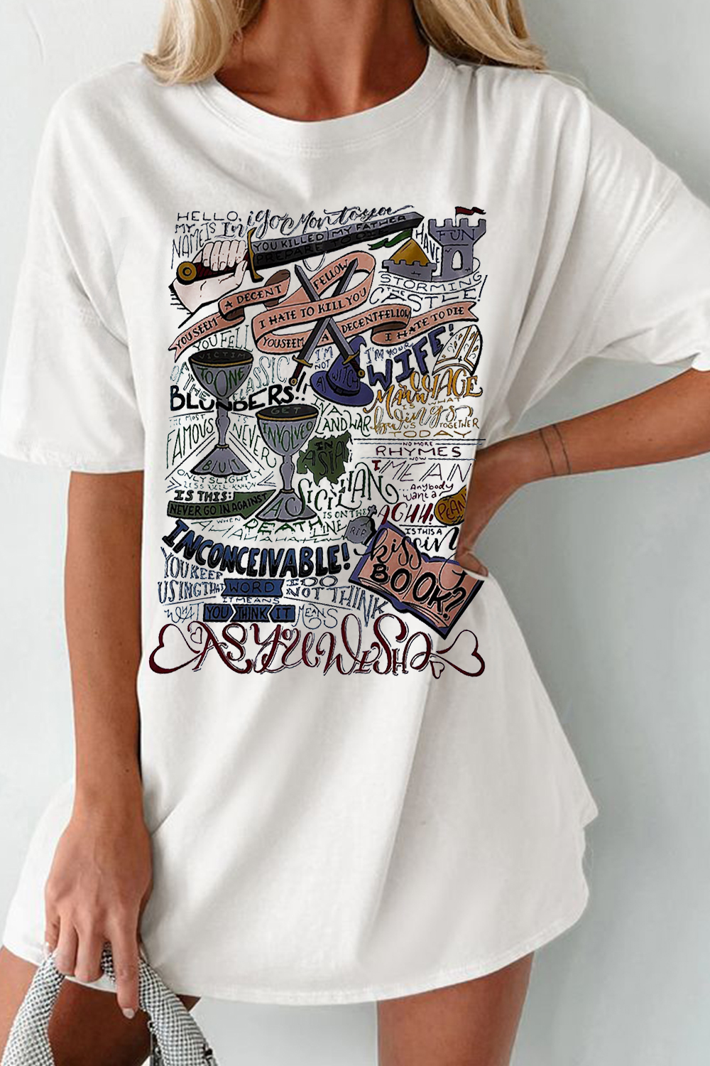 Hot Movie Cartoon Casual Printed Round Neck Short Sleeve T-shirt