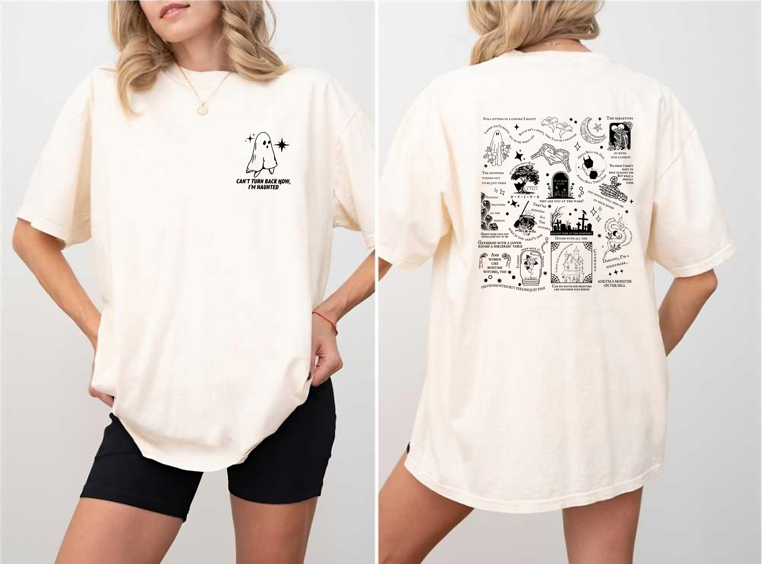 Halloween Lyrics Cute Ghost Shirt For Women