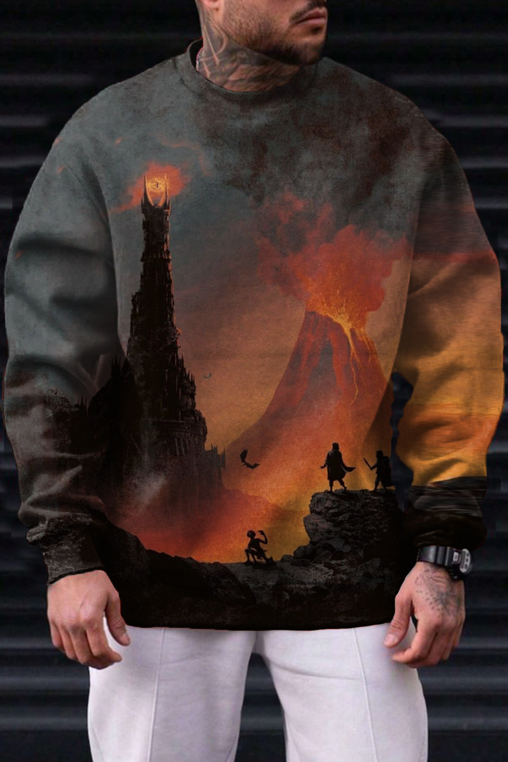 Lord of the Rings oil painting loose short-sleeved T-shirt