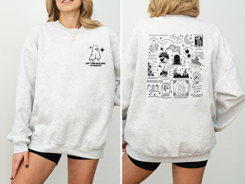 Halloween Lyrics Cute Ghost Sweatshirt