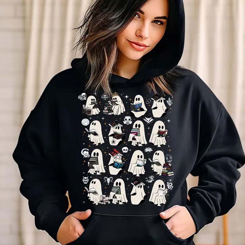 Ghost Reading Dark Romance Novels T-shirts