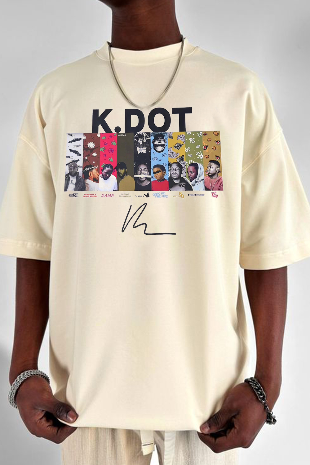 K DOT round neck men's short sleeve T-shirt