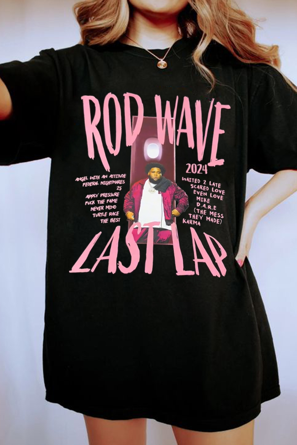 Personalized Letter Singer Print Round Neck Casual Short Sleeve T-Shirt