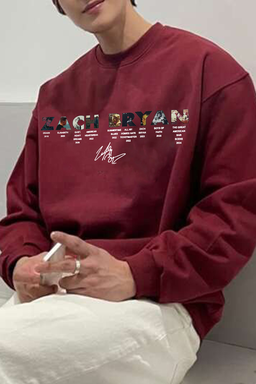 zachbryan long-sleeved men's sweatshirt