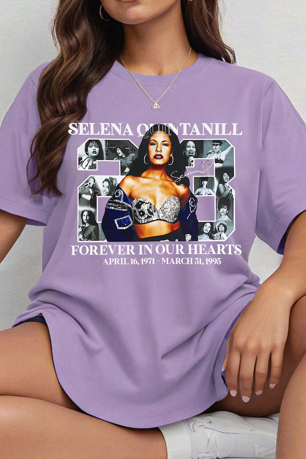 selena Print Short Sleeve T-Shirt
