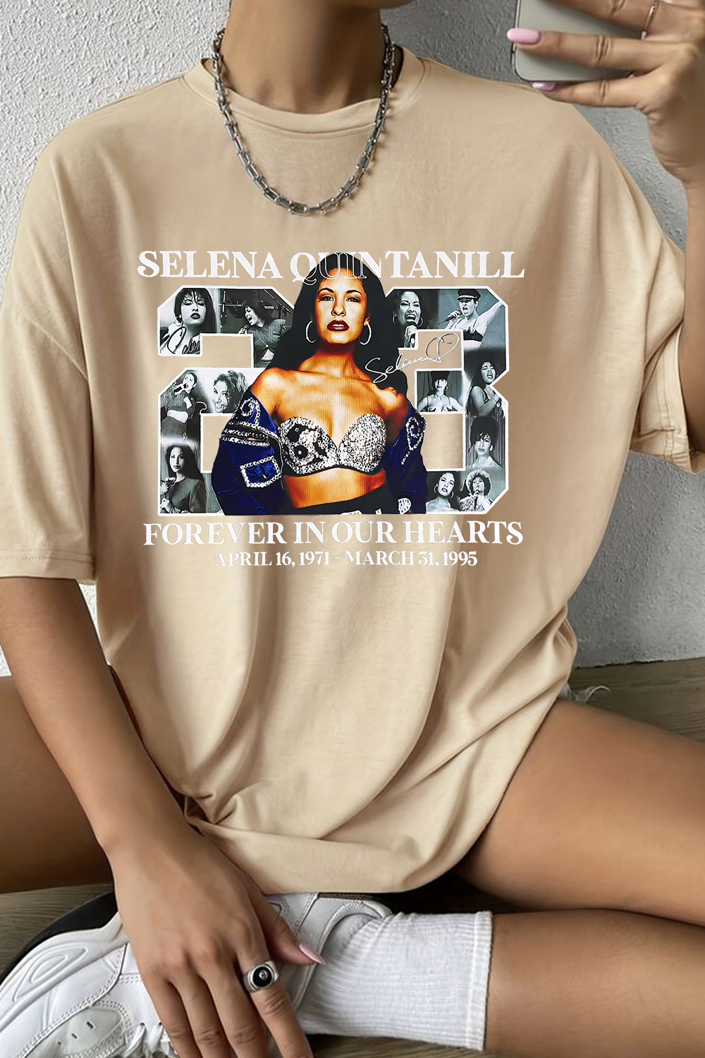 selena Print Short Sleeve T-Shirt