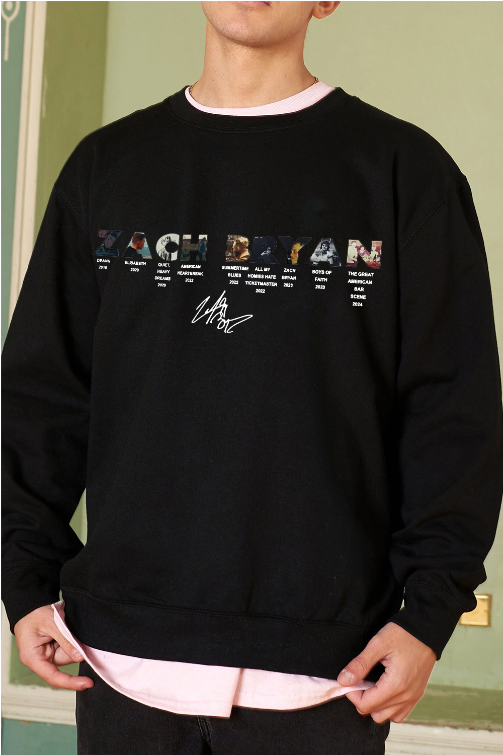 zachbryan long-sleeved men's sweatshirt