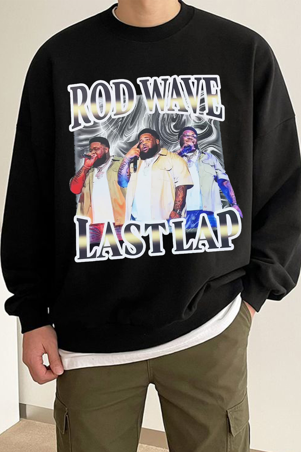 Artist Creative Printed Round Neck Casual Long Sleeve Sweatshirt