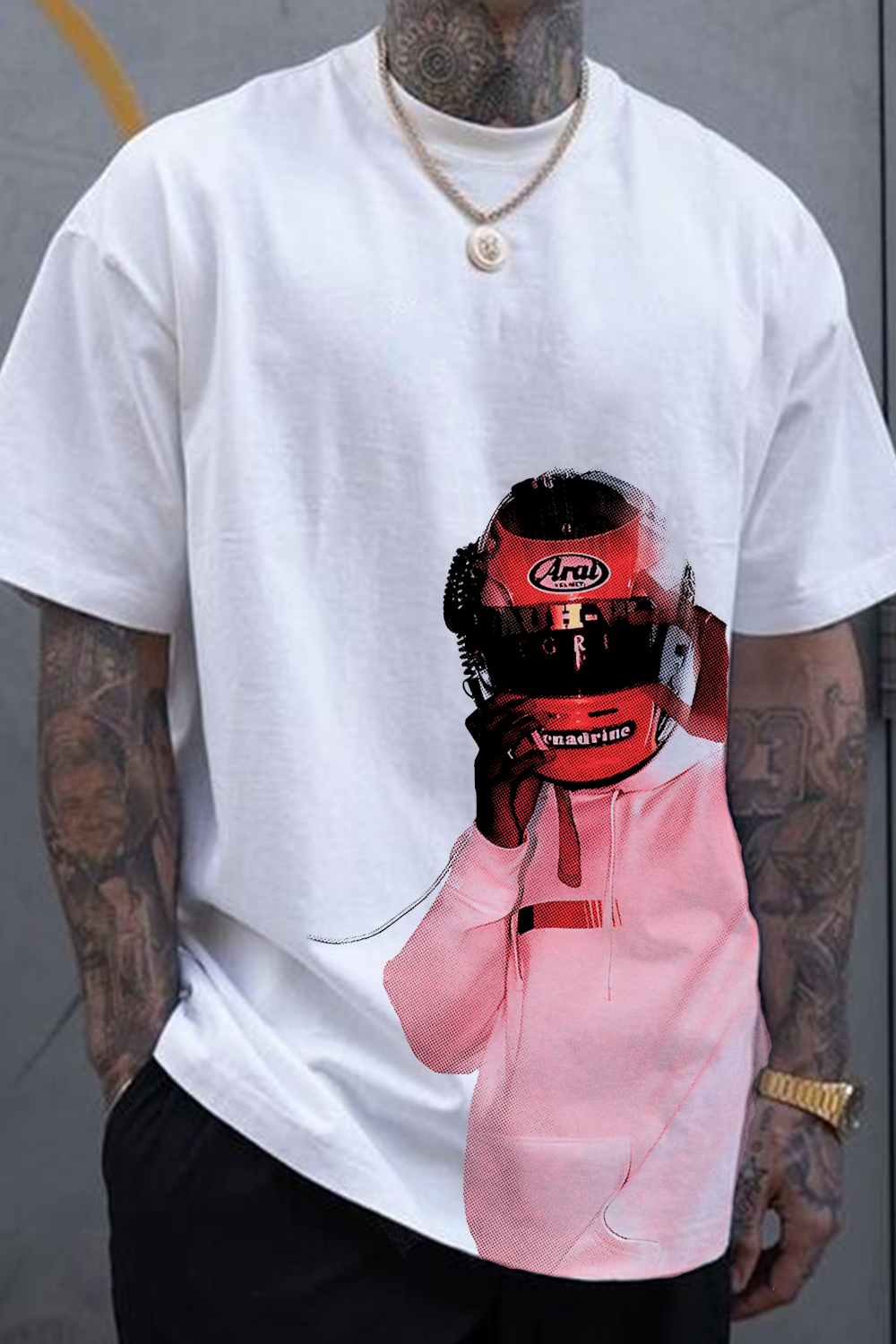 Frank Pink Racer T-shirt (With Backprint)