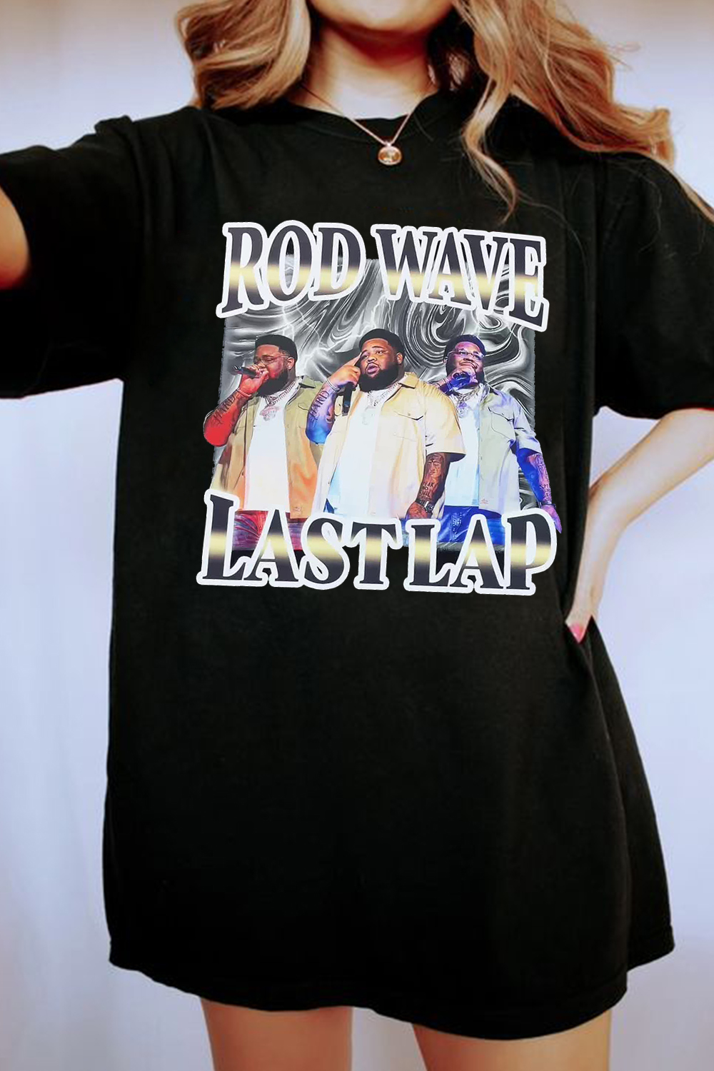 Personalized Singer Print Round Neck Casual Short Sleeve T-Shirt