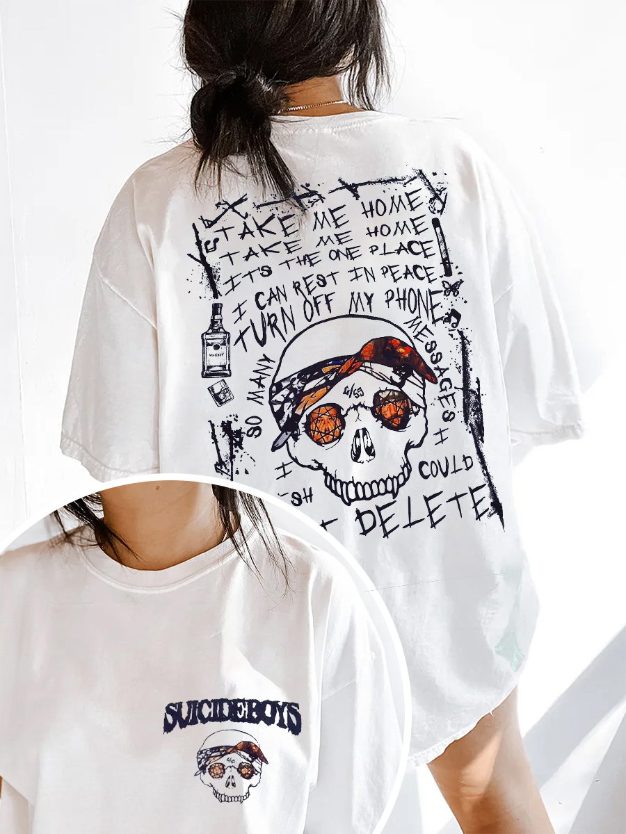 $uicideboy$Double-sided printed short-sleeved T-shirt