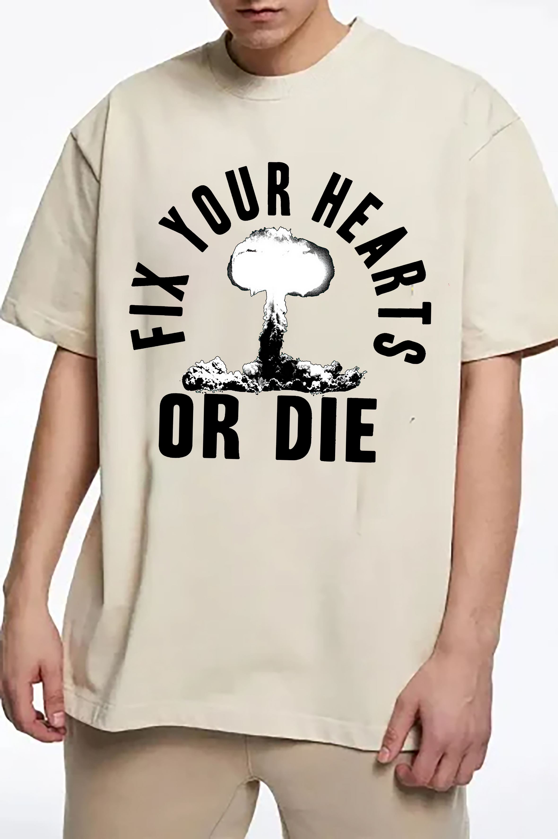Fix Your Hearts Or Die Heather Black Rock Tshirts/Sweatshirts/Hoodies