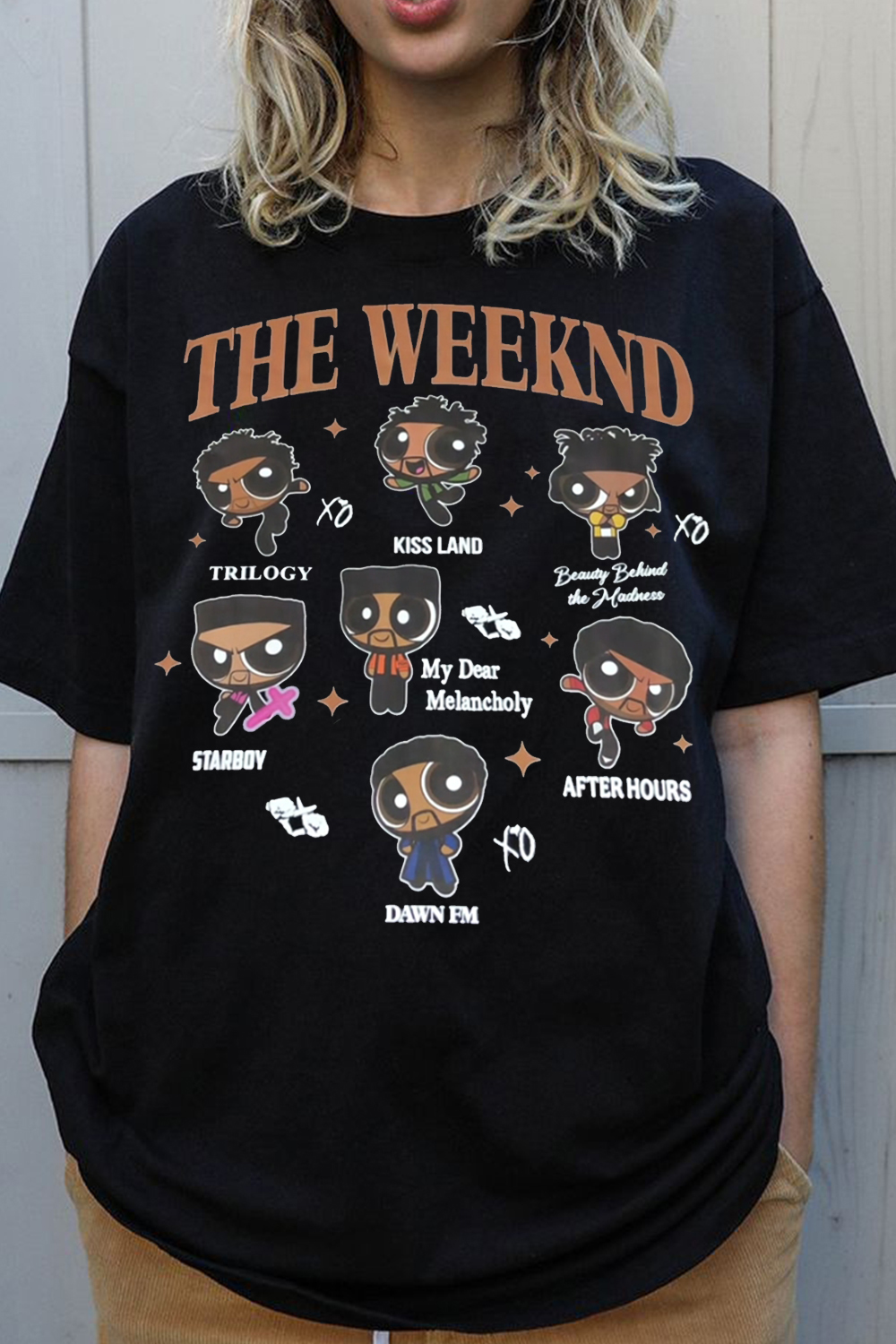 The WEEKND cartoon short-sleeved women's t-shirt