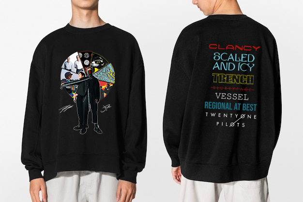 Twenty One Pilots Albums Both Side Sweatshirt-MEN