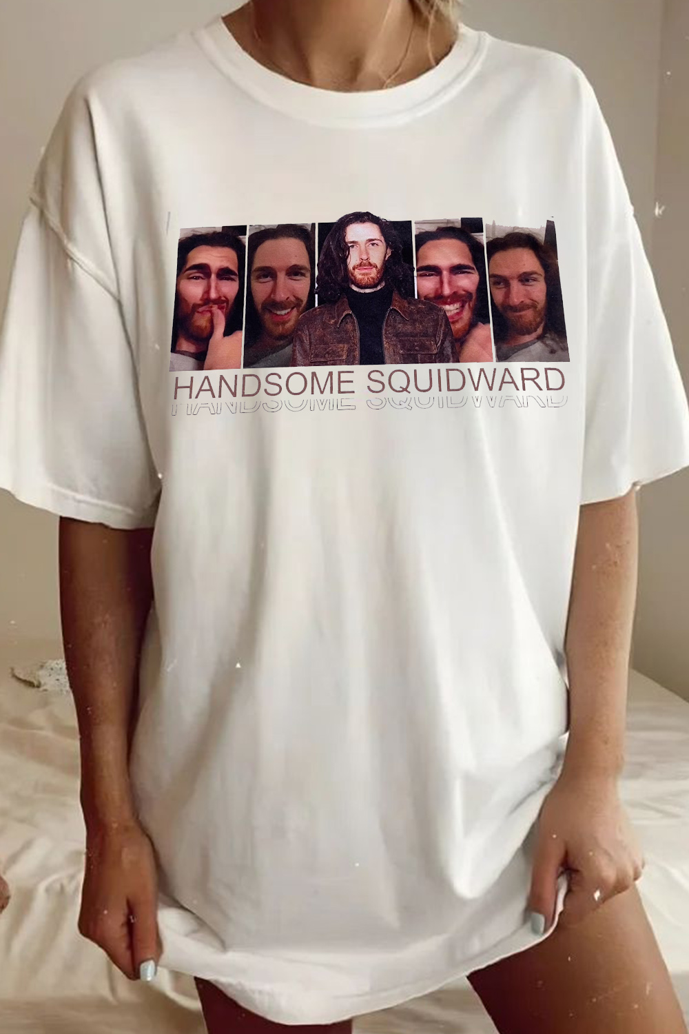Handsomeeee short-sleeved round neck T-shirt