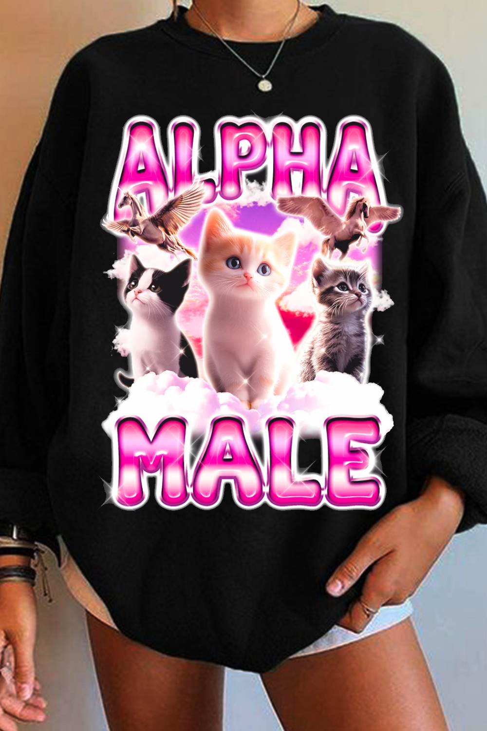 Reverse Alpha Male Crew Neck Sweatshirt